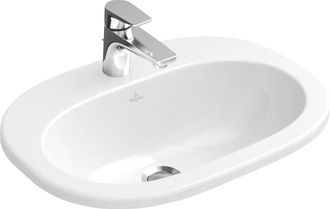 Villeroy & Boch O.novo inbouwwastafel - 56x40.5cm - 1 kraangat - overloop - wit
