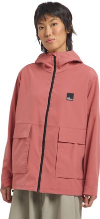 Jack Wolfskin Funktionsjacke JACK WOLFSKIN TERRACADE JKT W, Damen, Gr. L (42/44), rot (mineral, rot), Obermaterial: 100% Polyester, Jacken Funktionsjacke