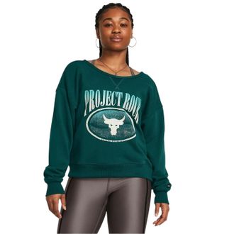 Under Armour Dames/Dames Project Rock Terrycloth Relaxed Fit Sweatshirt (Blauw)