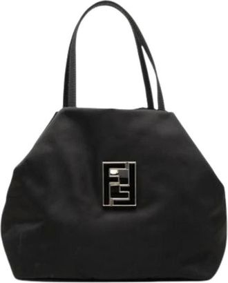 Fendi Bolso Tote de Nylon Pre-owned - Pre-owned - Mujer - Negro - ONE SIZE