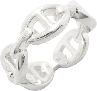 Herm&egrave;s Silver 925 Band Ring (Pre-Owned)