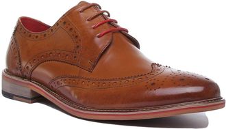 Justinreess England Dover Mens A-Brown Wooden Effect Derby Sh Shoes (Brown, UK 11)