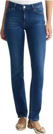 Liu Jo Slim-Fit Jeans - Dames - Slim Fit Jeans - Blauw - W26 - Katoen - Jeans