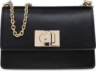 Furla 1927 Mini Schoudertas - Dames - Schoudertassen - Zwart - ONE Size - Leer - Tassen