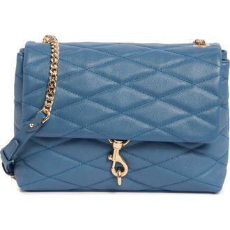 Rebecca Minkoff Edie Quilted Leather Convertible Shoulder Bag in Cielo at Nordstrom Rack
