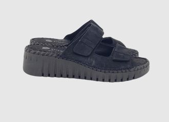 Eric Michael Womens Barcelona Slides In Black