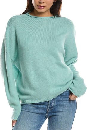 Fort&eacute; Cashmere Slouchy Roll Trim 100% Cashmere Pullover