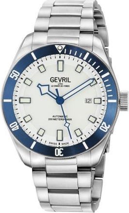 Gevril Group Yorkville Automatic Bracelet Watch, 43mm in Silver at Nordstrom Rack