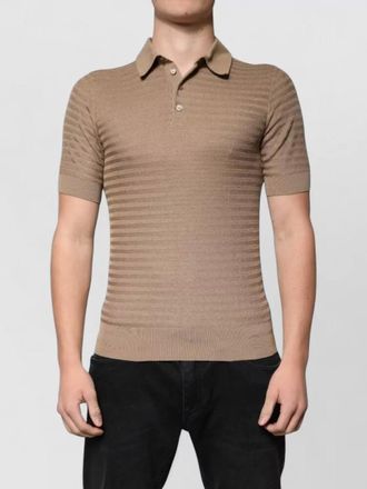 Dolce & Gabbana silk short-sleeve polo shirt