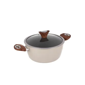 KASANOVA Casseruola 24 cm crema Kolors con coperchio