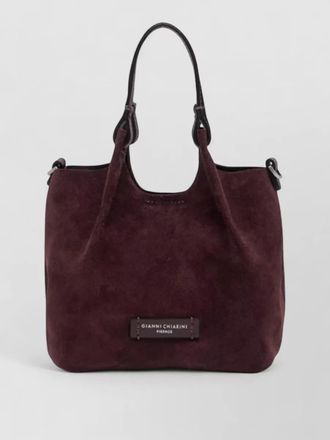 Gianni Chiarini dua suede tote bag top handle strap