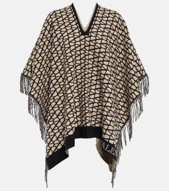 Valentino Toile Iconographe wool and cashmere poncho