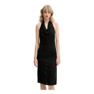 Iro Vestido Mini con Cuello Drapeado - Dresses - Mujer - Negro - S