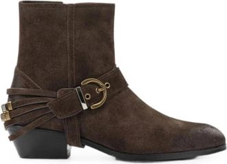 Pinko Jane 07 Enkellaars - Dames - Cowboylaarzen - Bruin - 37 EU - Su&egrave;de - Schoenen