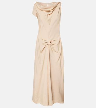 Victoria Beckham Deconstructed gathered midi dress