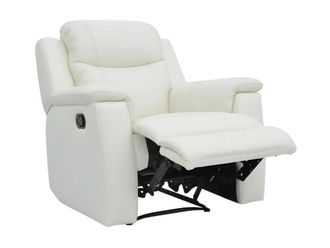 VENTE-UNIQUE.COM Sill&oacute;n relax piel marfil