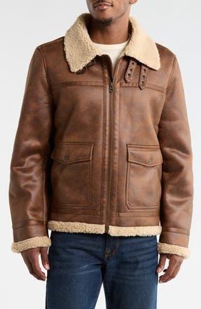 Levi's Faux Shearling Aviator Rancher Jacket in Brown at Nordstrom Rack, Size Medium