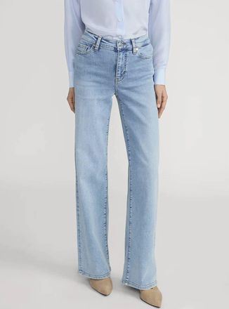 Frame Denim Le Slim Palazzo Wide Leg Jeans In Clue