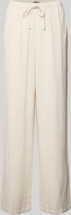 Only Loose Fit Weite Hose aus Viskose-Leinen-Mix Modell SIESTA in Ecru, Gr&ouml;&szlig;e XL/30