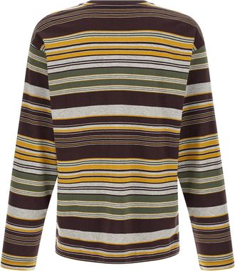 Dries Van Noten Multicolored Striped T-Shirt - Brown