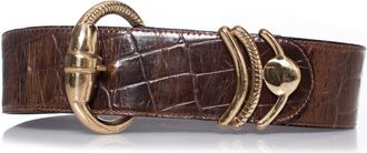 Versace Gianni Versace Bruine riem van krokodillenleer