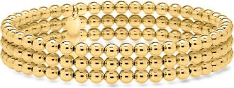 Ross-Simons Italian 14kt Yellow Gold-Plated Jewelry Set: 3 4mm Bead Stretch Bracelets