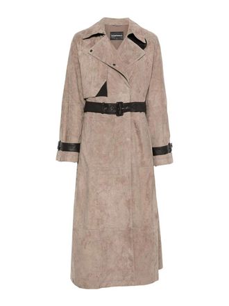 Emporio Armani Leather Trench Coat