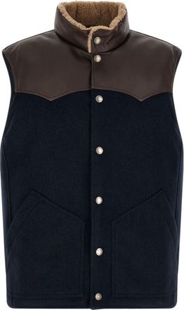 Brunello Cucinelli Navy Blue Sleeveless Jacket
