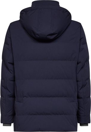 Brunello Cucinelli Mens Parka Bonded Nylon Padded Cobalt Blue Polyamide & Down Jackets