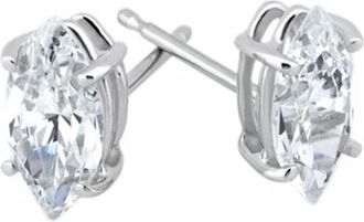 Pompeii3 1/2ct Diamond Studs 14K White Gold