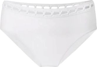 Ermanno Scervino Witte Geborduurde Lycra Bikini Broekjes - Dames - Onderbroek - Wit - M - Polyester - Ondergoed