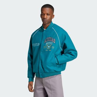 adidas Originals ADIDAS Originals Mens VRCT Jacket - Turquoise Recycled Material - Size 2XL