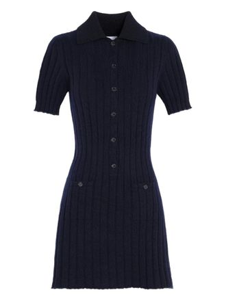 Barrie ribbed midi dress - Blue
