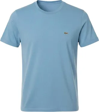 Lacoste Heren-T-shirt van Pima-katoen met borduursel (Blauw)