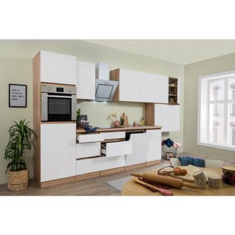 Respekta Cucina Modulo cucina blocco vuoto senza maniglie rovere bianco Lorena 380 cm Respecta