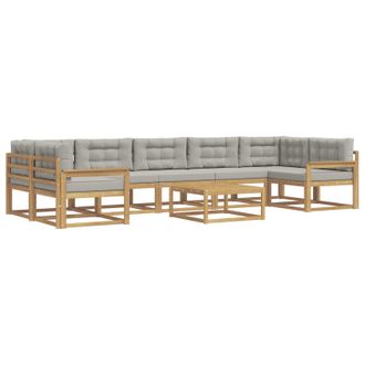 vidaXL Conjunto De Sof&aacute;s De Exterior 6 Pcs Blanco Y Gris Claro Vidaxl