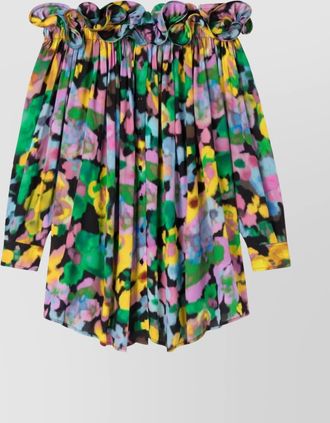 AZ FACTORY above-knee length off-shoulder floral dress