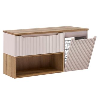 Petits Meubles Cesta de lino 120cm y madera paneles laminados cachemira
