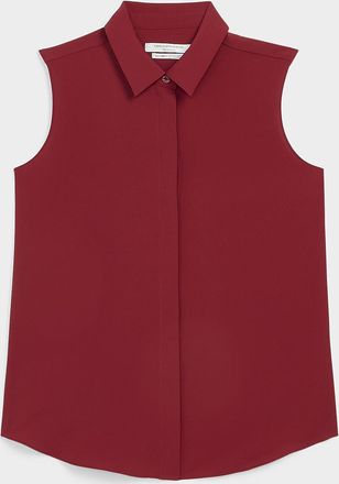 Contemporaine Womens Shirt collar silky cami