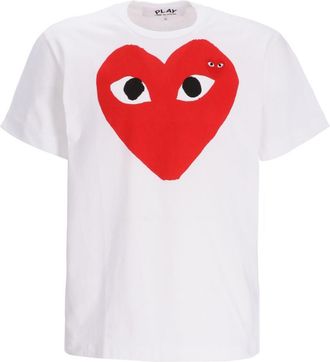 Comme Des Garçons White Crewneck Logo Patch T-Shirt