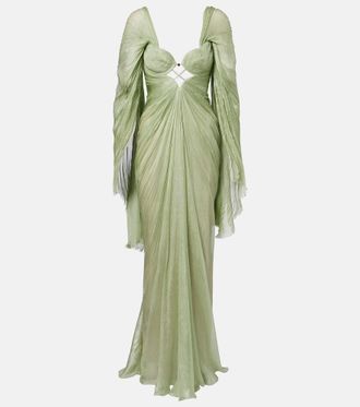 Maria Lucia Hohan Cassandra caped silk muslin gown