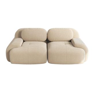 Urban Meuble Sof&aacute; modular de 2 plazas en pana beige - Confort y dise&ntilde;o