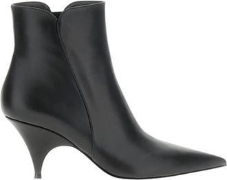 Gianvito Rossi Black Solid Pointed Toe Boots