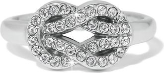 Brighton Womens Interlok Harmony Luxe Ring In Silver
