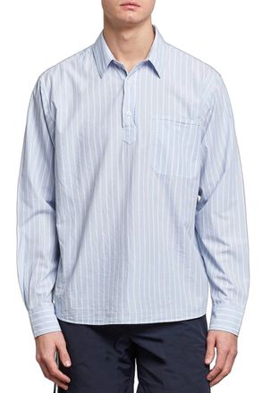 Orlebar Brown Striped Cotton Shirt - Blue