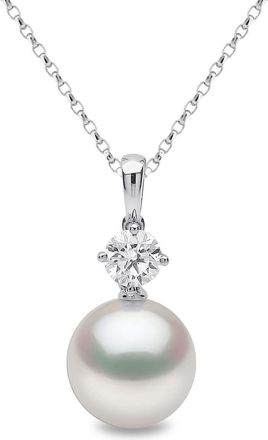 Yoko London 18kt white gold Classic South Sea pearl and diamond necklace - women - 18kt White Gold/Diamond/South Sea Pearl - One Size - Silver
