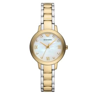Emporio Armani Cleo Quartz White Mother of Pearl Dial Ladies Watch AR11513