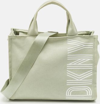 DKNY Dkny Mint Green Canvas Medium Noa Tote