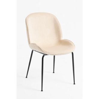 Regalos Miguel Sillas Comedor - Silla Bille Black Terciopelo - Beige
