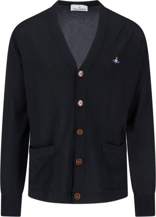Vivienne Westwood Black Alex V-Neck Cotton Cardigan